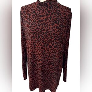 Ava & Viv Animal Print Long Sleeve Top